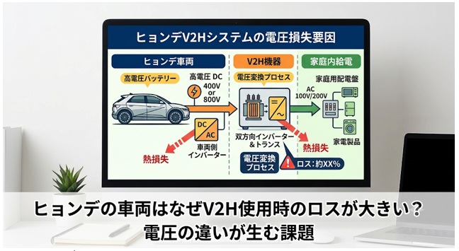 ヒョンデのV2H問題とは?電力ロスが発生する仕組みと原因