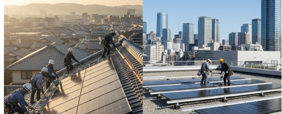 特殊な屋根タイプ（瓦、陸屋根など）への設置工法