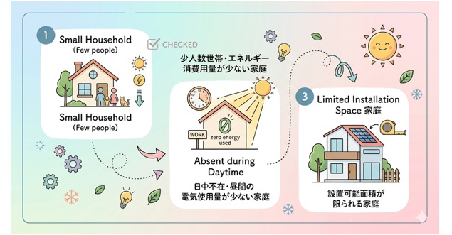 小規模太陽光が特に向いている住環境は？