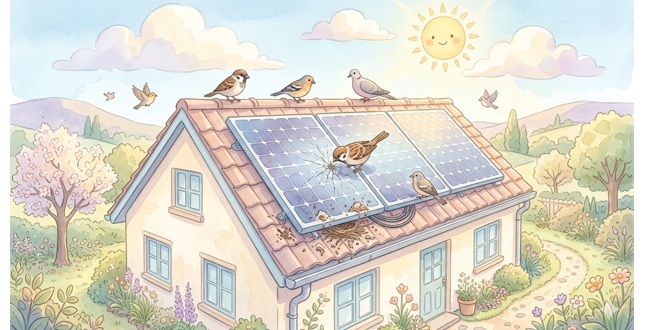 太陽光パネルの鳥被害とは？被害事例と防止方法