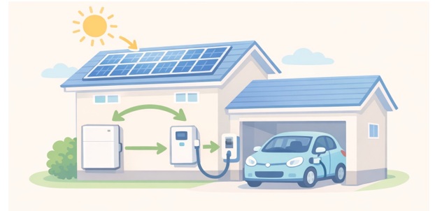 太陽光＋蓄電池があるとEV充電はどれくらい安くなる？年間電気代の差を解説