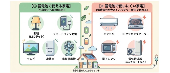 使える家電と使えない家電の整理