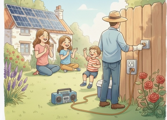 「発電した電気を使いたい」心理が屋外活動を促す