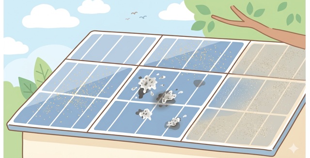 「太陽光パネルの汚れの種類」で影響が変わる