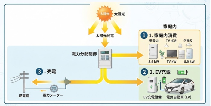 太陽光の余剰電力はどこへ流れる?