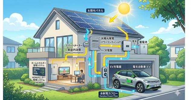 太陽光発電の余剰電力でEV充電すると電気代はいくら下がる?シミュレーションで徹底解説