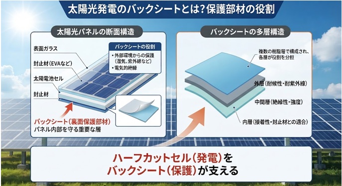 太陽光パネルのバックシートとは？