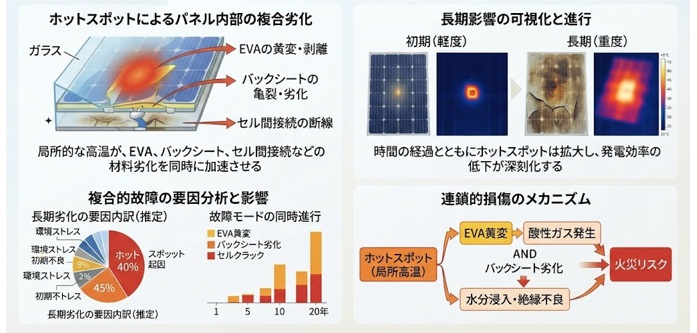 太陽光パネルの「ホットスポット」の長期影響