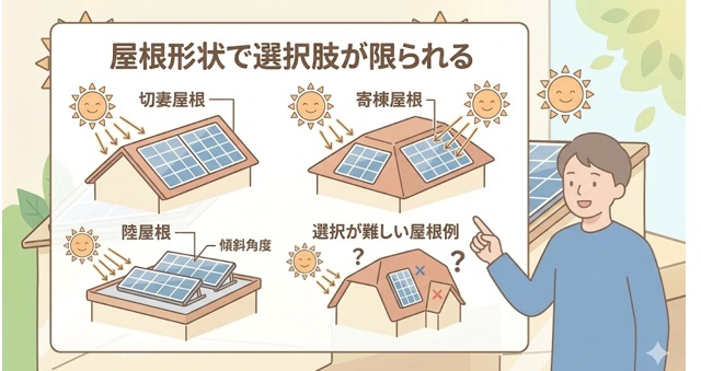 屋根形状で選択肢が限られる