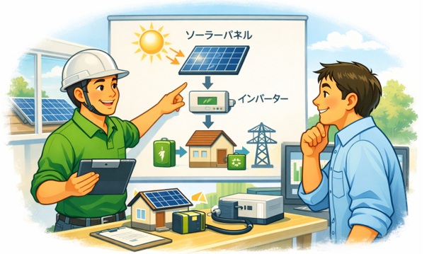 太陽光発電の設置工事当日の流れは?