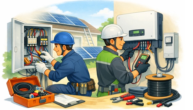 太陽光発電の設置工事には電力会社の立ち会いが必要な場合も