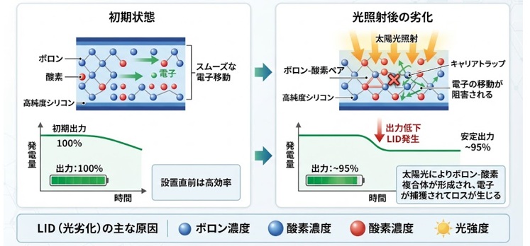 太陽光パネルの「LID」とは？設置直後に出力が低下する原因と対策を解説