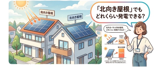 太陽光発電は北向き屋根でもどれくらい発電できる？南向きとの発電量差を解説