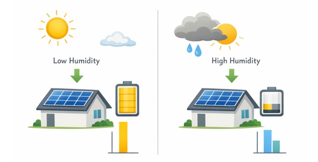 太陽光発電は湿度が高いと効率が下がる？気温が同じでも差が出る理由