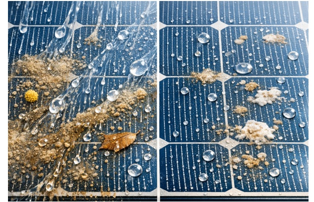 雨は太陽光パネルの汚れをどこまで落とすのか