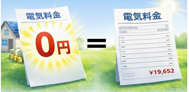 事例④:「電気代がタダになります」