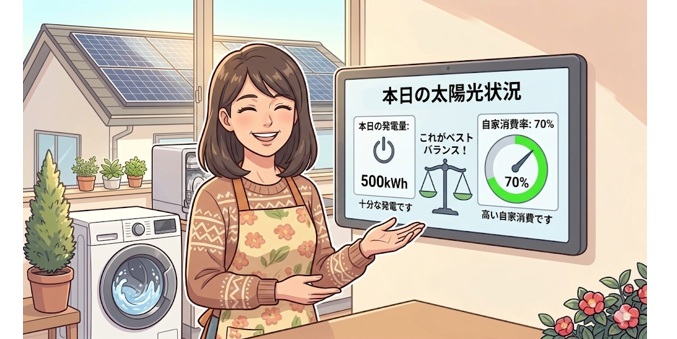 「発電量と自家消費率のバランス」