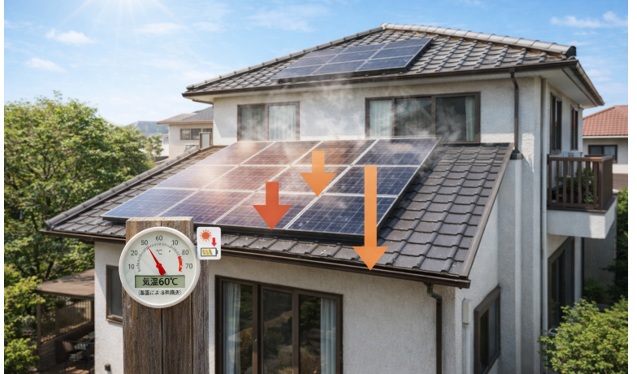 太陽光は暑いと発電量が落ちる？温度と発電の仕組みを解説