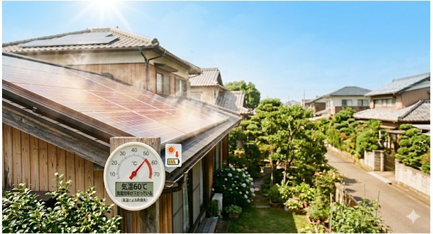 太陽光パネルは気温が高いと発電効率が下がる