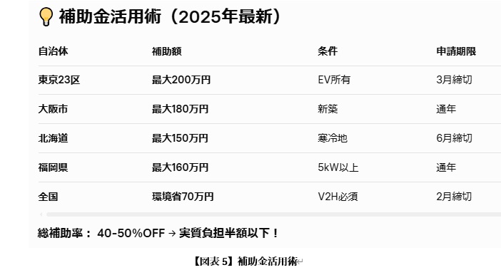 自治体の補助金制度(主要例)