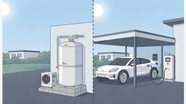 エコキュートとの電力競合が起きている