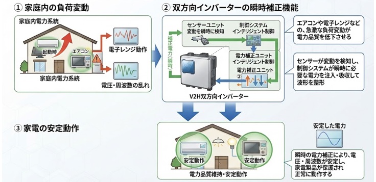 双方向インバーターが家庭の電力を安定させる理由