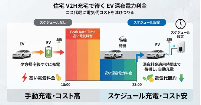 V2Hの充電スケジュールの仕組み