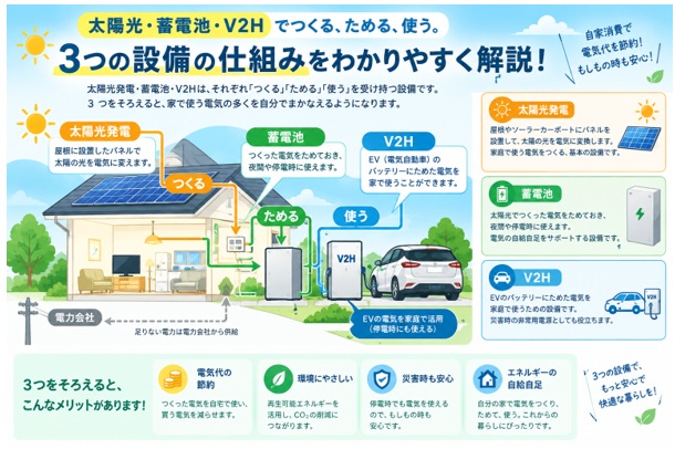 太陽光発電・蓄電池・V2Hの基礎知識