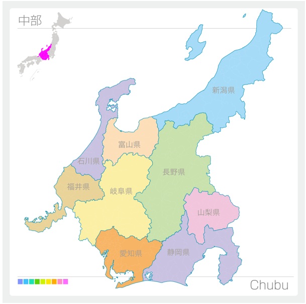 中部エリアの特徴