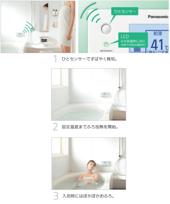 パナソニック エコキュート自動検知で35％の省エネ！