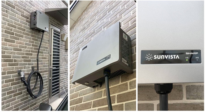 シャープV2Hの設置事例1