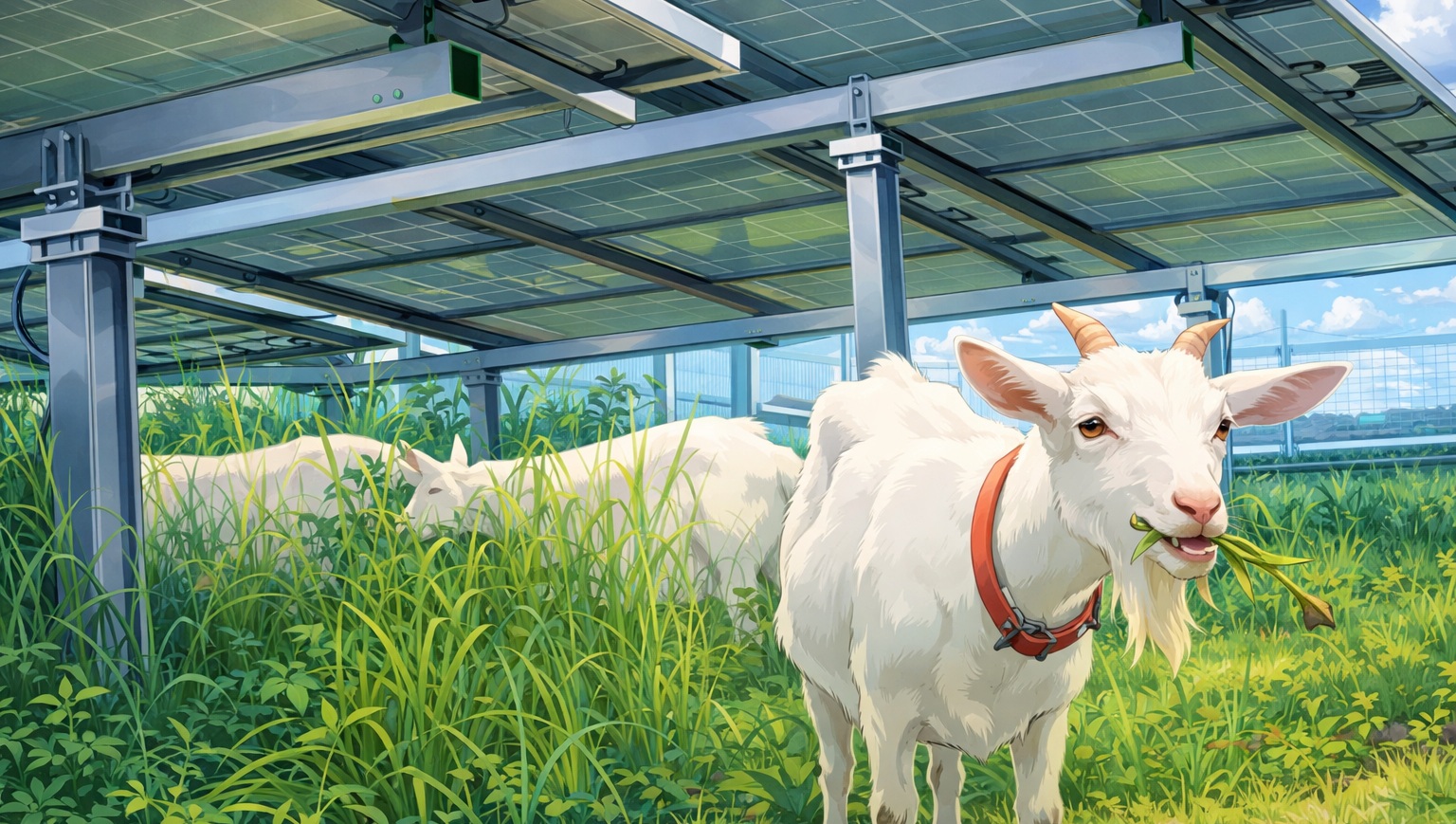 「ヤギ除草」でCO2と経費も削減