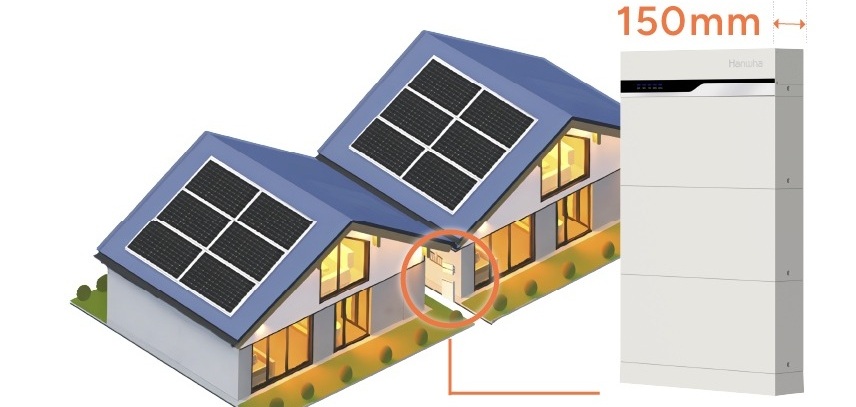ハンファENERICHは、コンパクトで狭小地でも難なく設置！